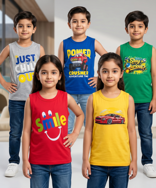 Sleevelss Tee ৫ পিছের কম্বো।