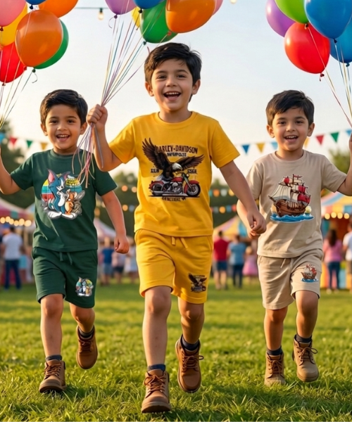 Boys T-shirt+Pant 3-Sets Combo - Image 2