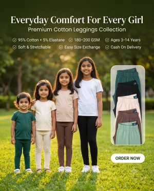 Alternative view of Girls Leggings 5 Pcs Combo