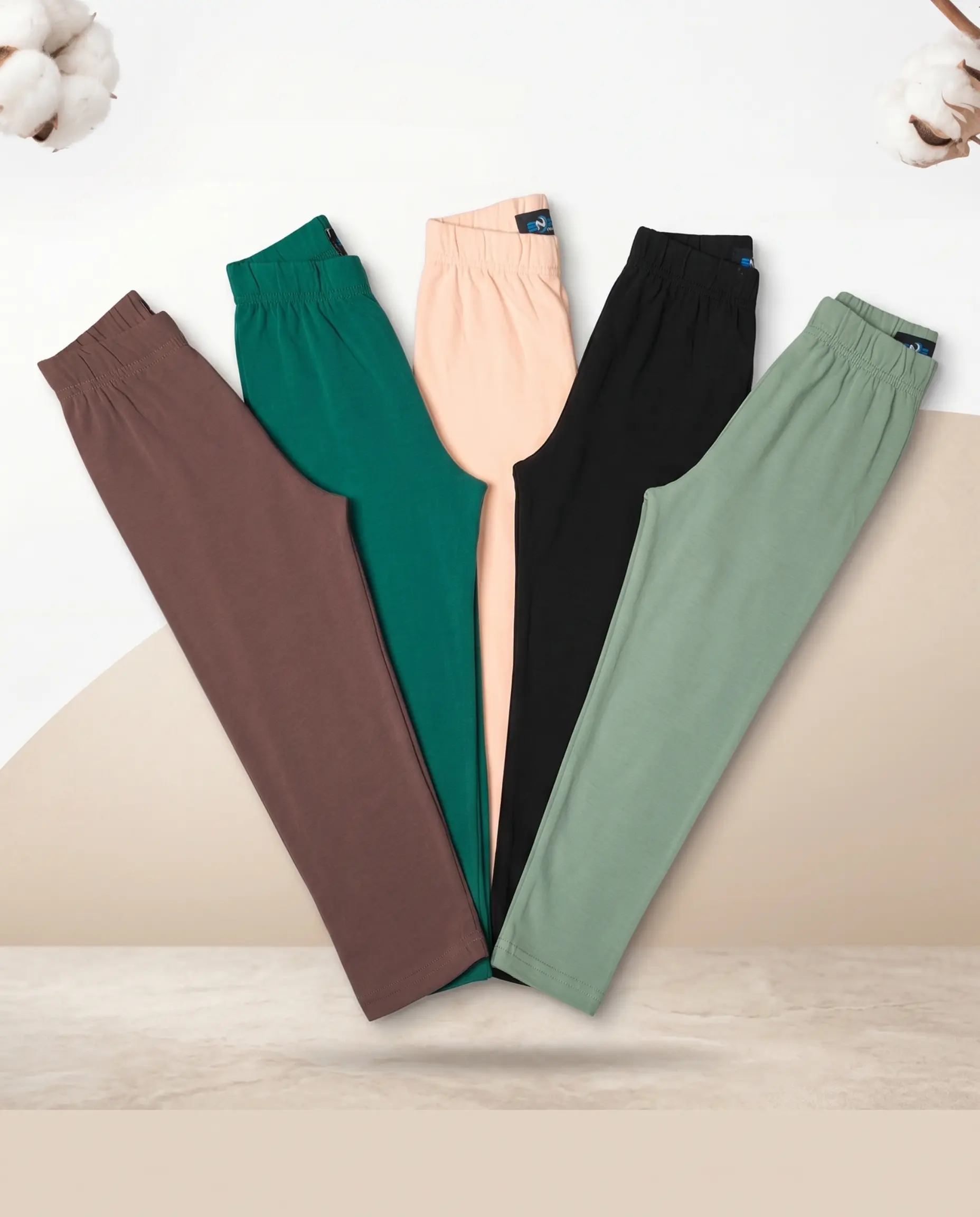 Girls Leggings 5 Pcs Combo - Image 3